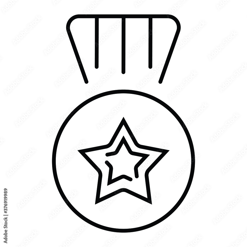 Vector badge with ribbons icon Vector badge with ribbons icon