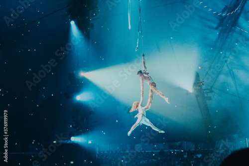 two aerial acrobats 