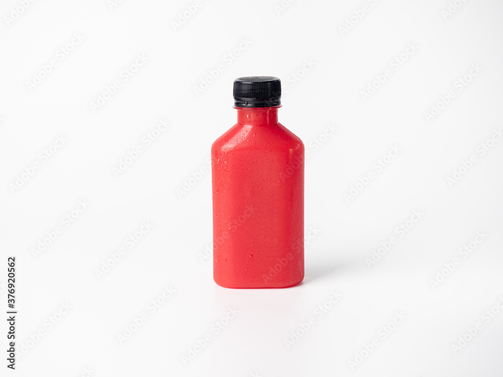 red pastel color drink in plastic bottle container with empty logo label. mixed many vegetables and fruits smoothie juice on studio background.
red pastel color drink in plastic bottle container with empty logo label. mixed many vegetables and fruits smoothie juice on studio background.