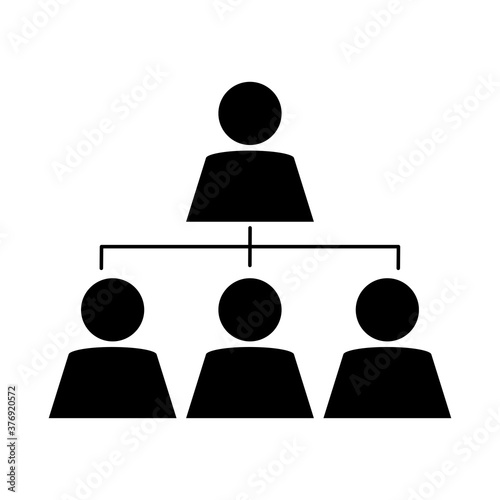 together, business people workgroup pictogram, silhouette style