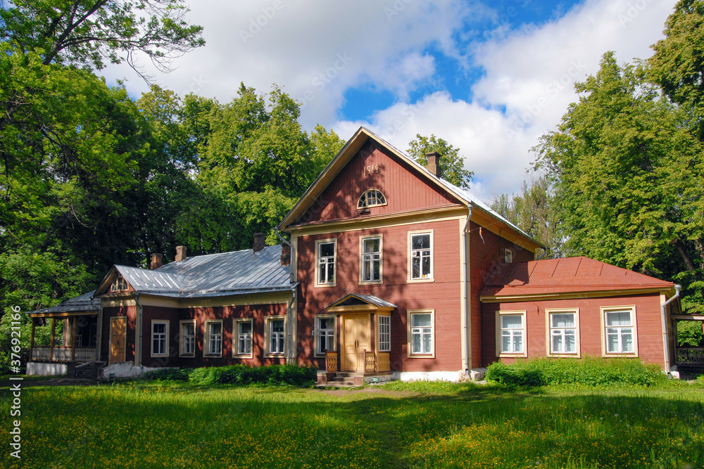 Manor house of Russian scientist mechanic Nikolay Zhukovsky. Nowadays museum. Orekhovo village, Vladimir Oblast, Russia.