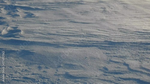 Natirvik on a frosty sunny winter day, drift snow close to the ground without snow falling
 photo