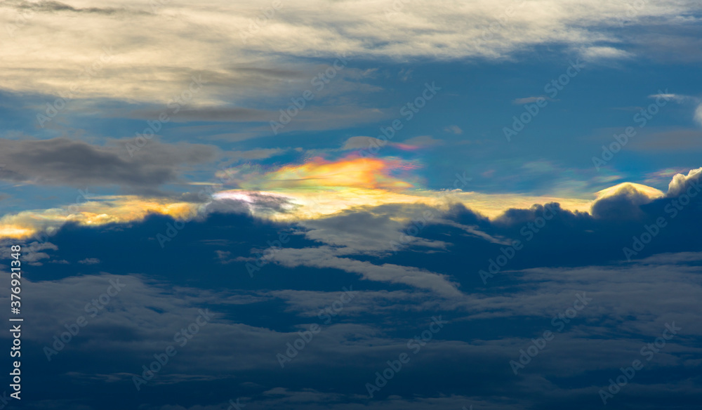 Beautiful Irisation,Rainbow Clouds,Sky Beautiful,Colorful clouds in the overcast sky,Iridescent cloud ,Iridescent Pileus,Iridescenc