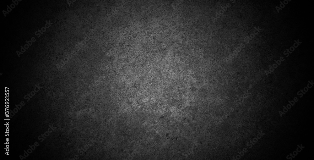 Naklejka premium Old wall texture cement dark black gray background abstract grey color design are light with white gradient background.