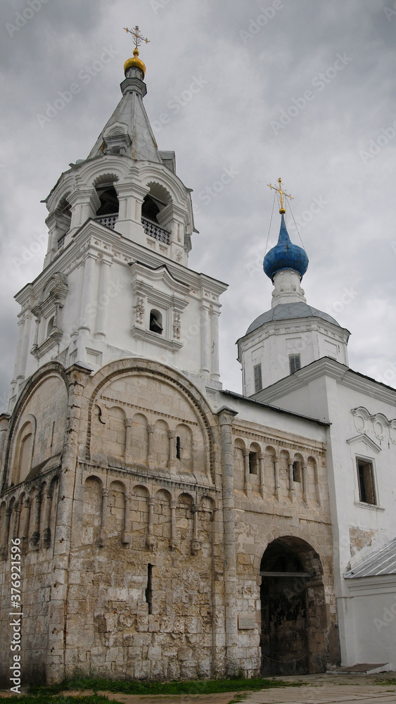 Nativity cathedral (Rozhdestvensky cathedral, XVIII century) of Bogolubsky convent. Bogolubovo, Vladimir Oblast, Russia.
