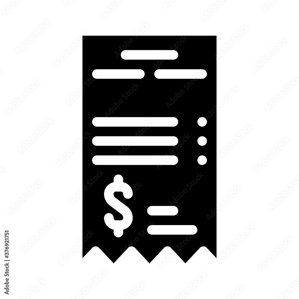 betting receipt glyph icon vector isolated illustration betting receipt glyph icon vector isolated illustration