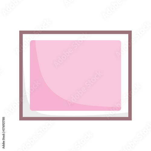 rectangle frame pink background decoration isolated design