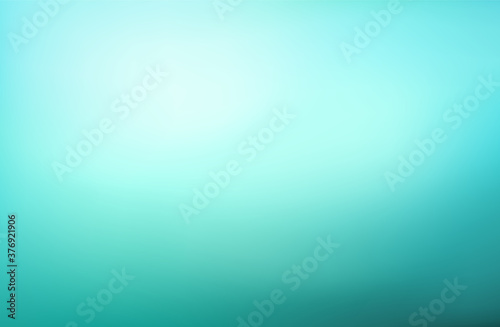 Abstract Gradient light teal mint background. Blurred turquoise blue green water backdrop. Vector illustration for your graphic design, banner, summer or aqua poster, website