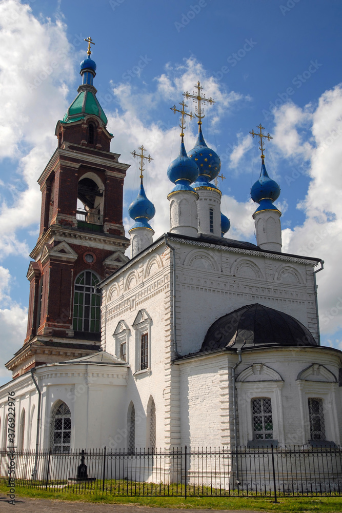 Fototapeta premium Intercession church (Pokrovskaya church, XVIII century). Yuryev-Polsky town, Vladimir Oblast, Russia.
