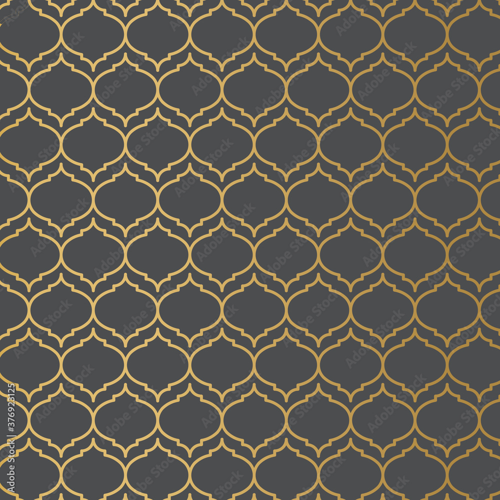 golden arabic texture - vector illustration