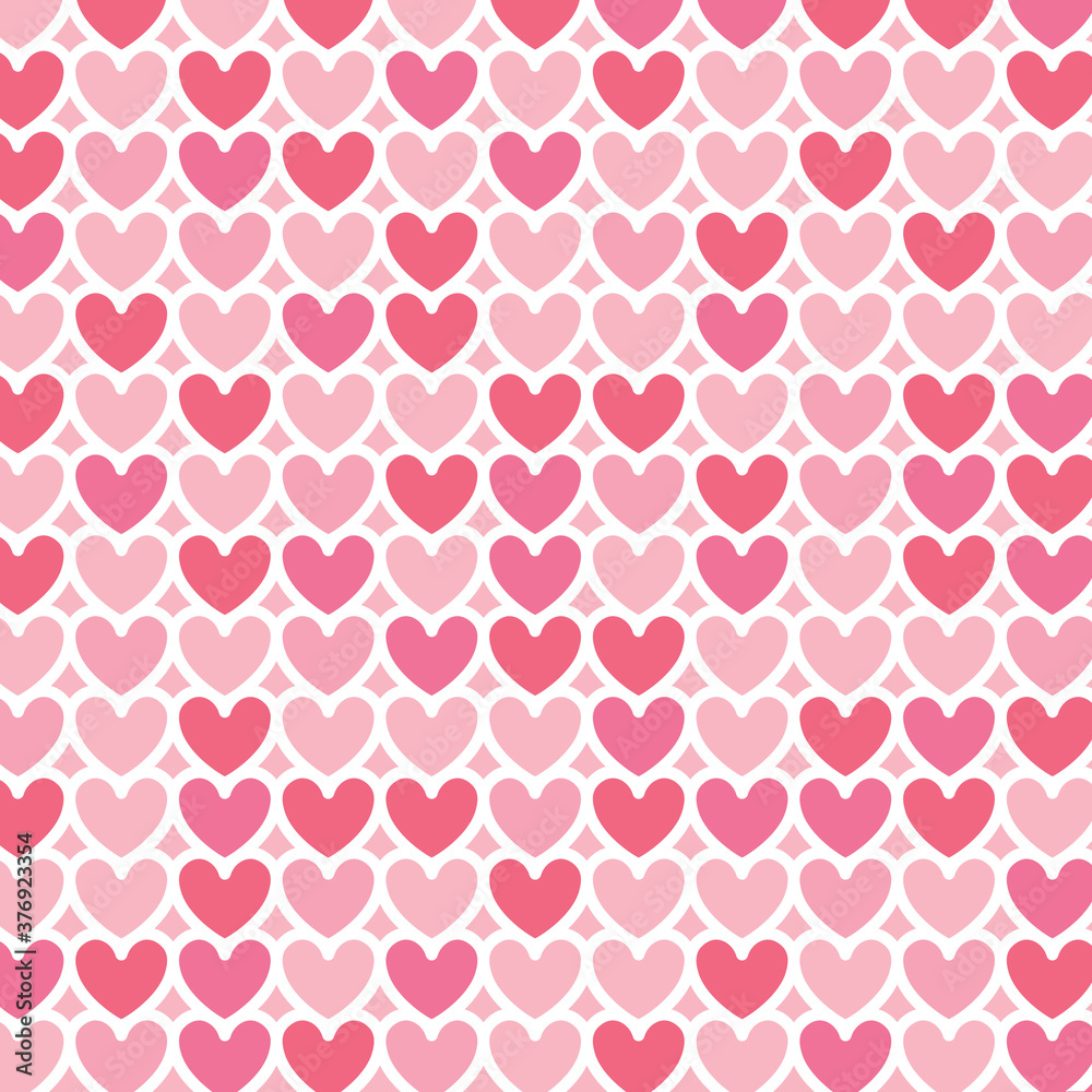 pink heart shape texture - vector illustration