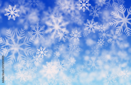 snowflakes on blue background