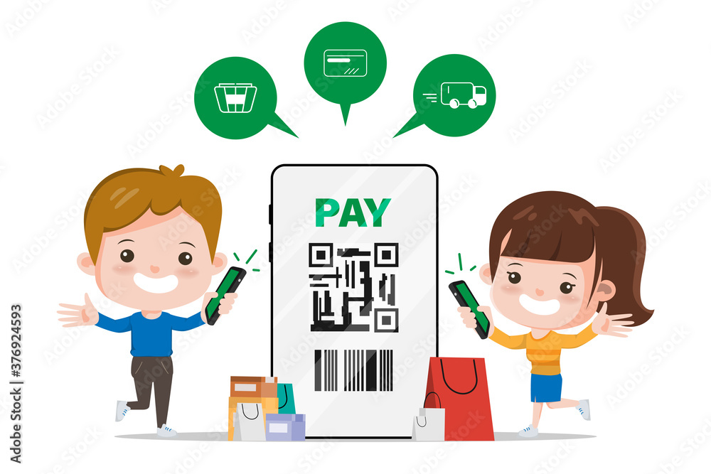 Customer shopping online. Stay at home avoid spreading the coronavirus. Online shopping on mobile concept. Customer shopping online. Stay at home avoid spreading the coronavirus. Online shopping on mobile concept.