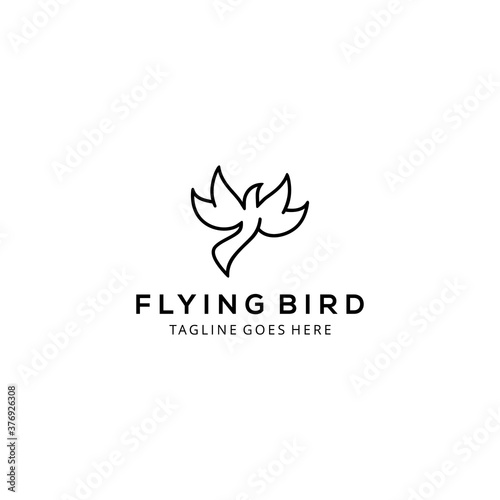 Illustration Creative luxury modern bird fly logo template vector icon