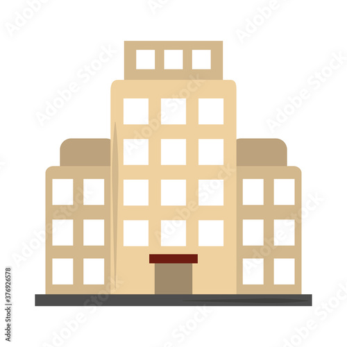 summer vacation travel, hotel building tourism, flat icon style