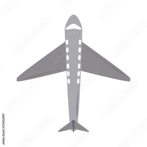 summer vacation travel, airplane transport commercial tourism flat icon style