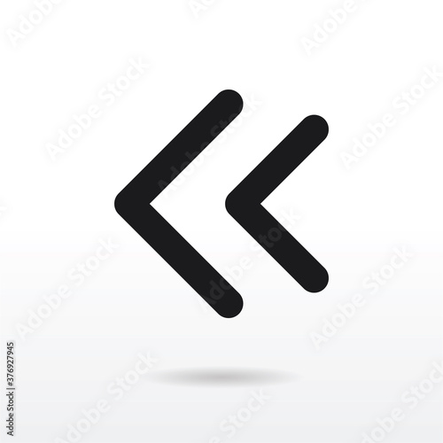 Left Arrow icon vector . Left sign