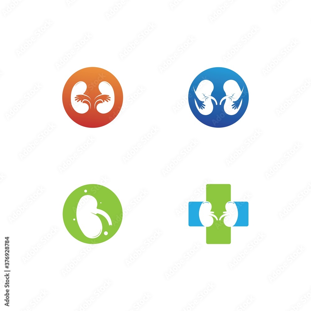 Kidney Care logo designs template vector Kidney Care logo designs template vector