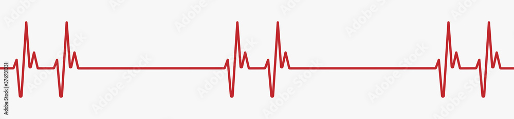 Heartbeat red line icon. Palpitation. Red heartbeat, line of life. Vector illustration Heartbeat red line icon. Palpitation. Red heartbeat, line of life. Vector illustration