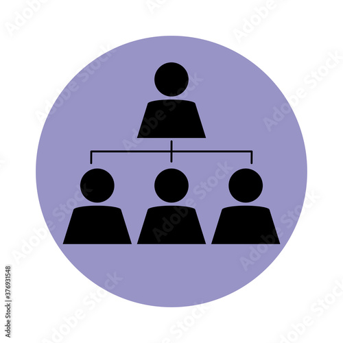 together, business people workgroup pictogram, block silhouette icon
