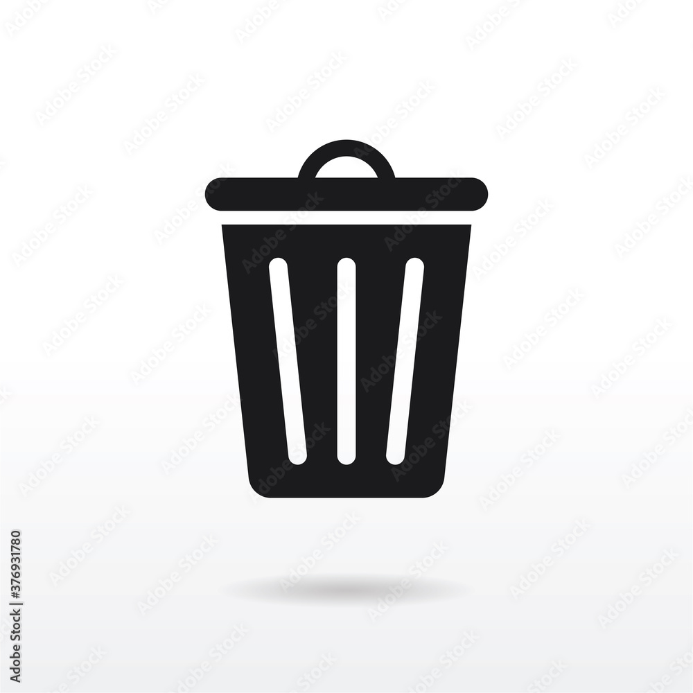 garbage icon vector . Trash can sign garbage icon vector . Trash can sign