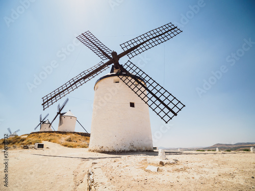 Old windmills in Consuegra, Castilla La Mancha, Spain
