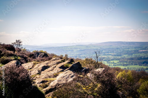 Views from the top of the Otley Chevin, Yorkshire.