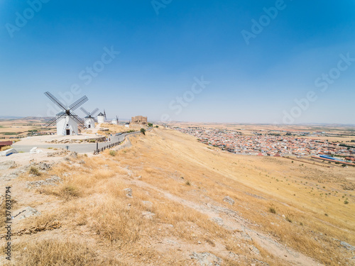 Old windmills in Consuegra, Castilla La Mancha, Spain