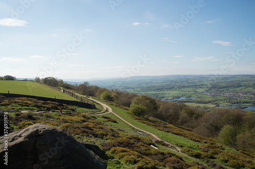 Views from the top of the Otley Chevin, Yorkshire.