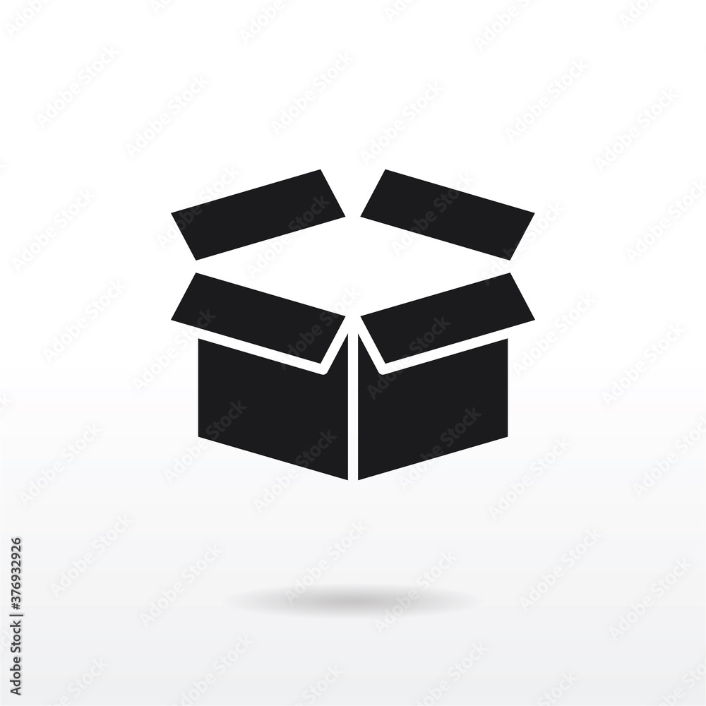 Box icon vector . Cargo sign Box icon vector . Cargo sign