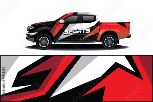 Sports car wrapping decal design 