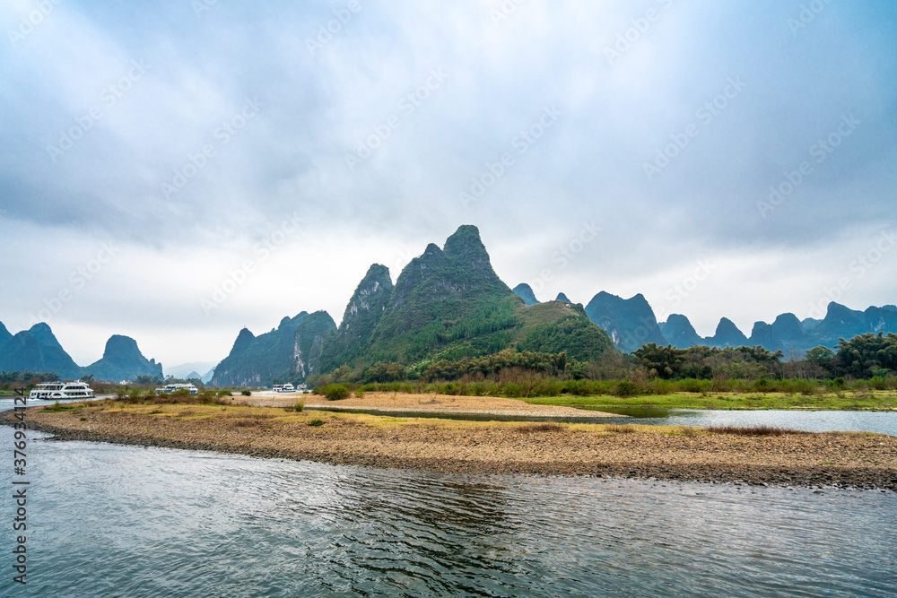Landscape of li River in Guilin, Guangxi Province, China