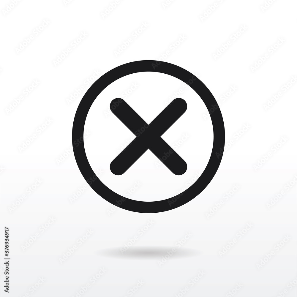 Close icon vector . Delete sign