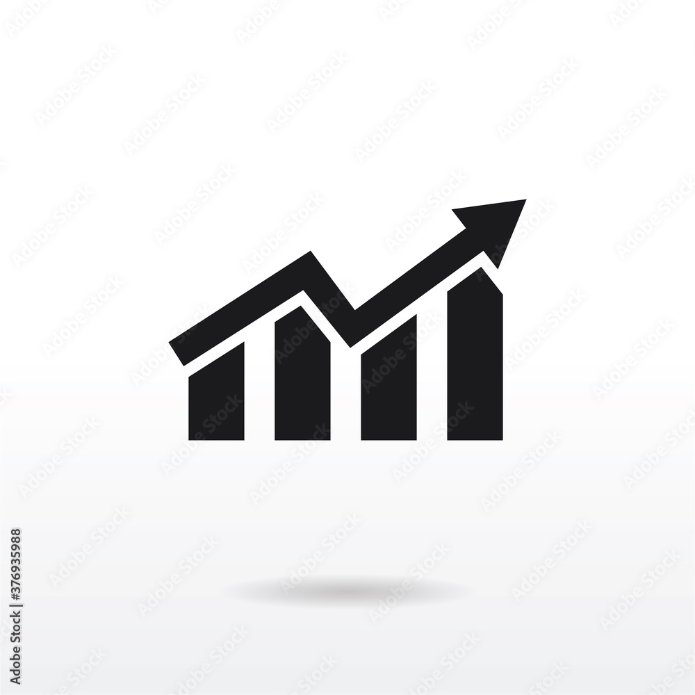 Chart increase icon vector eps 10