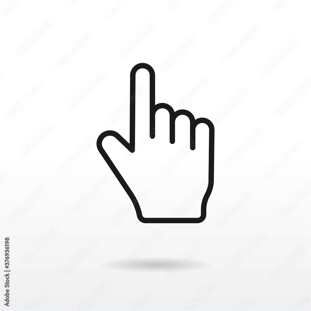 Finger icon vector . Hand sign . Pointer Finger icon vector . Hand sign . Pointer