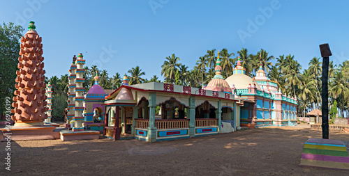 Canvas Print Nicely painted panoramic view of Kalbhirav temple ,Velneshwar,Maharashtra,India