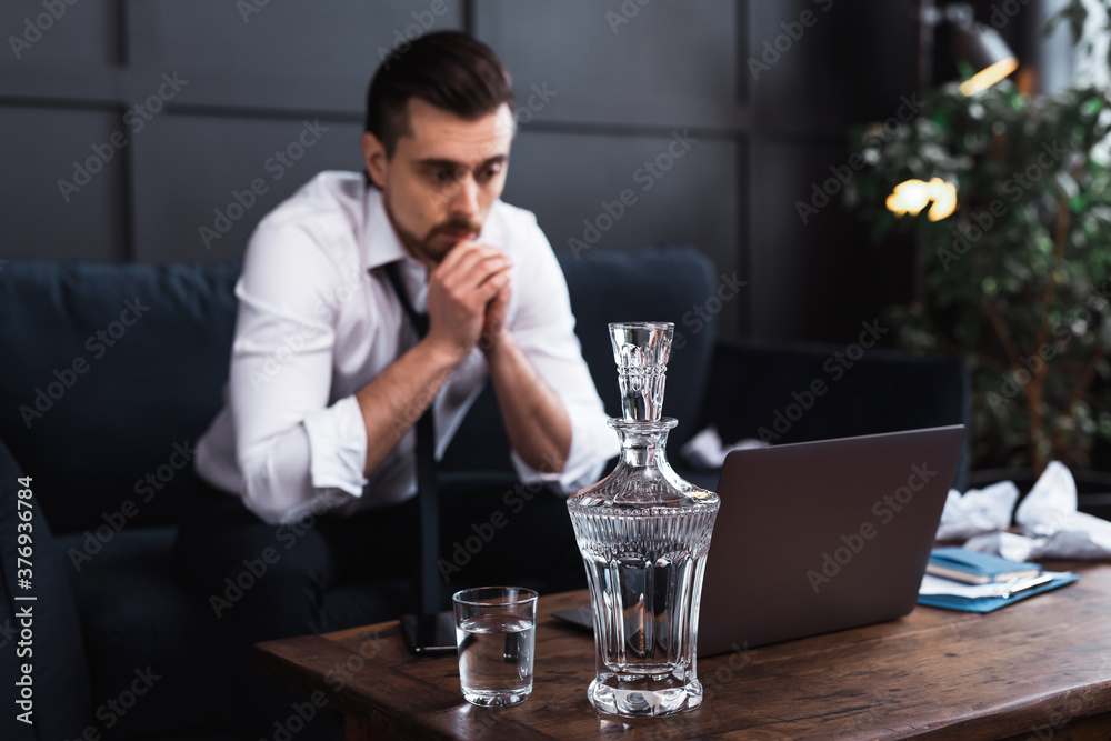 Man and vodka. Concepts of alcoholism or problems in life. Man and vodka. Concepts of alcoholism or problems in life.