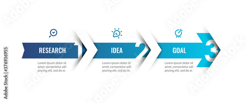 Vector Infographic design template with icons and 3 options or steps. Can be used for process diagram, presentations, workflow layout, banner, flow chart, info graph.