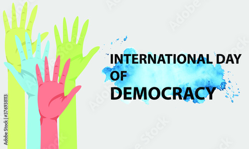 illustration of international democracy day