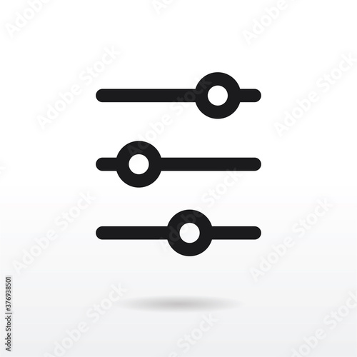 Adjustment icon vector . adjusting sign