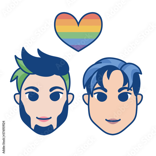 Isolated homosexual gay community lgbtq icon - Vector