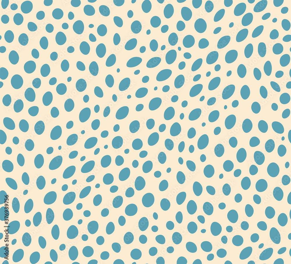 Seamless pattern of cheetah texture background elements. Animal print in blue colour. Colorful background texture for kitchen, wallpaper, textile, fabric, paper.
