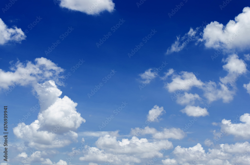 beautiful blue sky and white fluffy cloud horizon outdoor for background. beautiful blue sky and white fluffy cloud horizon outdoor for background.