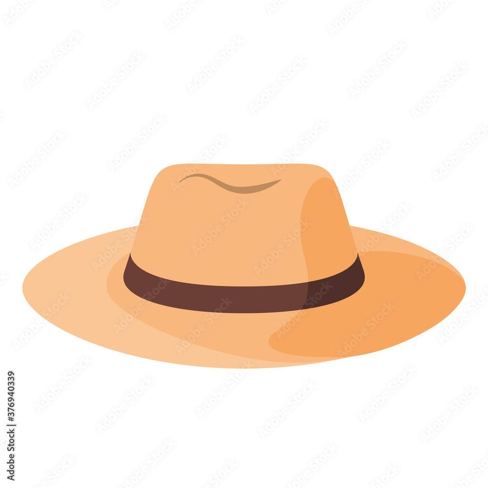 Isolated hat beach summer holiday icon- Vector Isolated hat beach summer holiday icon- Vector