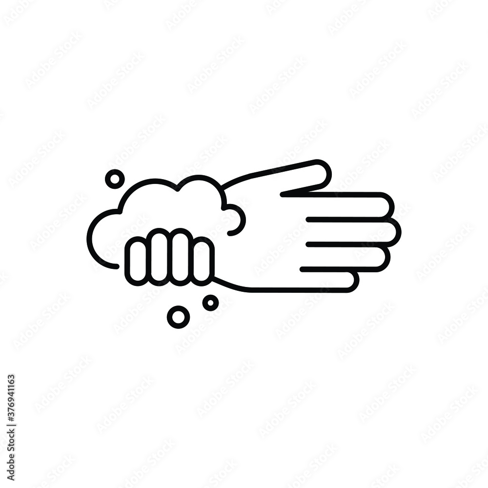 Obraz premium Vector illustration icon with the motif of hand washing