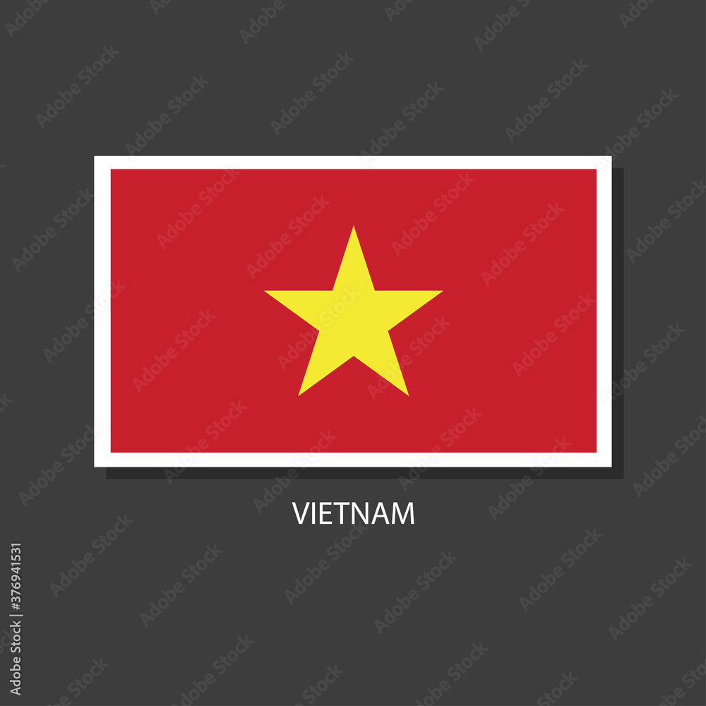 Vietnam flag Vector Square Icon. Vietnam flag Vector Square Icon.