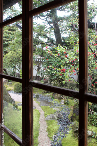 garden in matsue  japan 