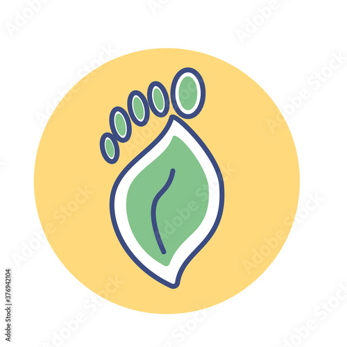 isolated leaf enviroment ecology nature cartoon- Vector