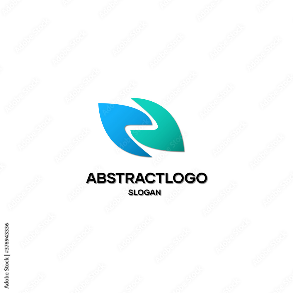 Abstract logo with similar object shapes to form an ornament