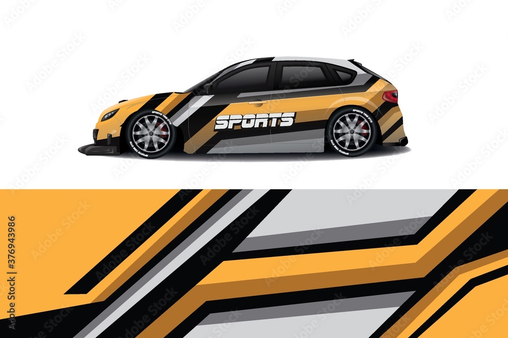 Sports car wrapping decal design Sports car wrapping decal design